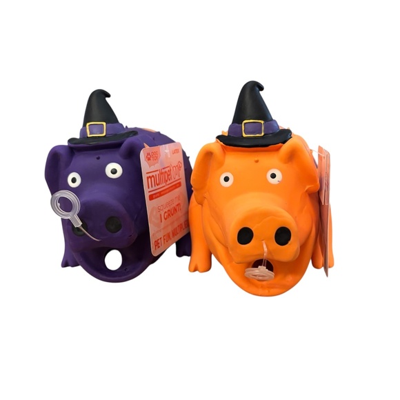 Multipet Other - 2 Dog Toys Limited Edition Halloween Witch By Multipet Grunting latex 9 inch
